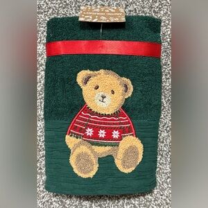 Viral Teddy Bear Green Towel Set of 2 Hand Towels